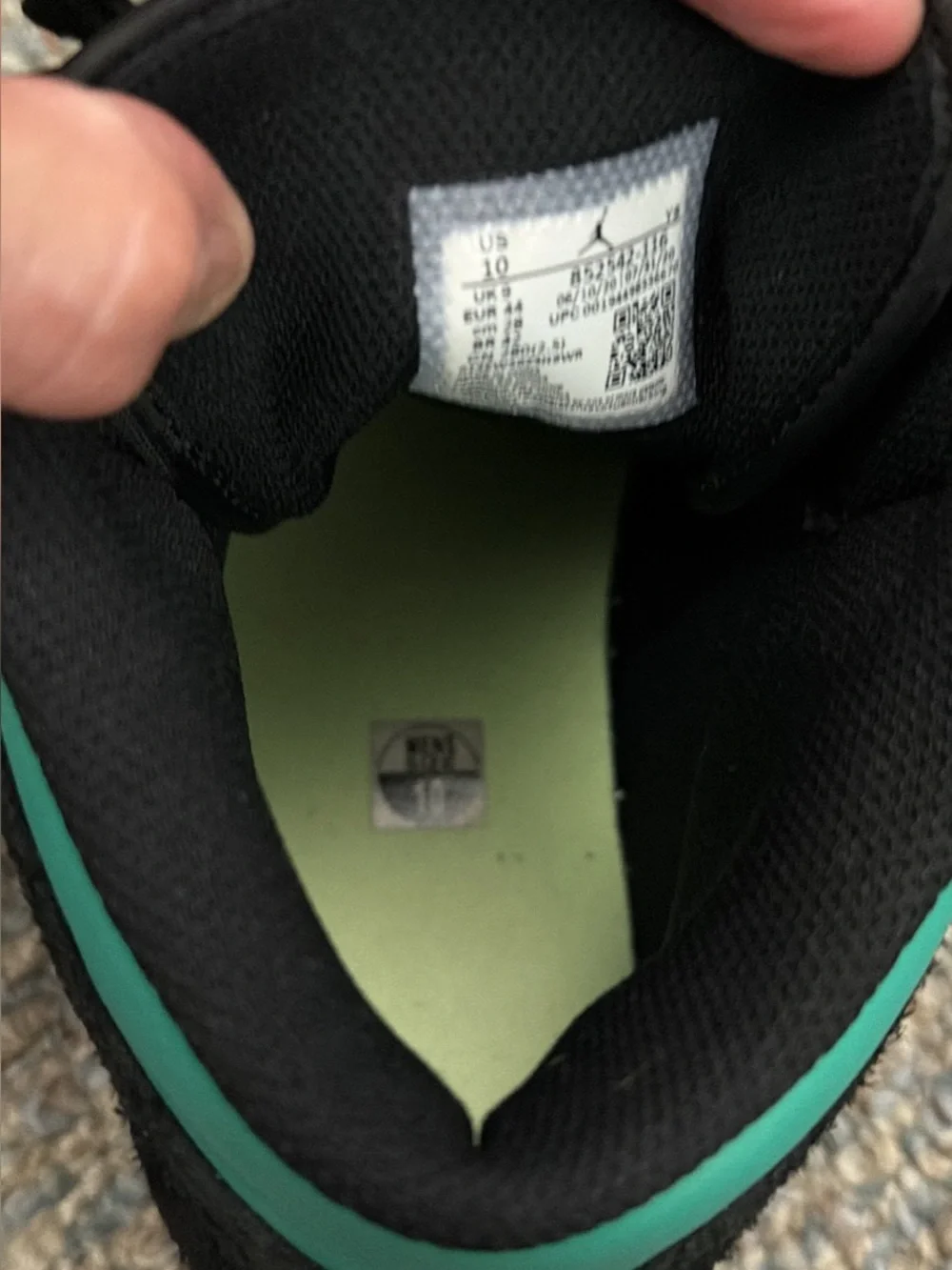 Jordan Mid Sneakers in Black, White, Teal & Pink